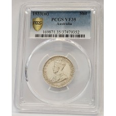 AUSTRALIA 1933 . ONE 1 SHILLING . PCGS VF35